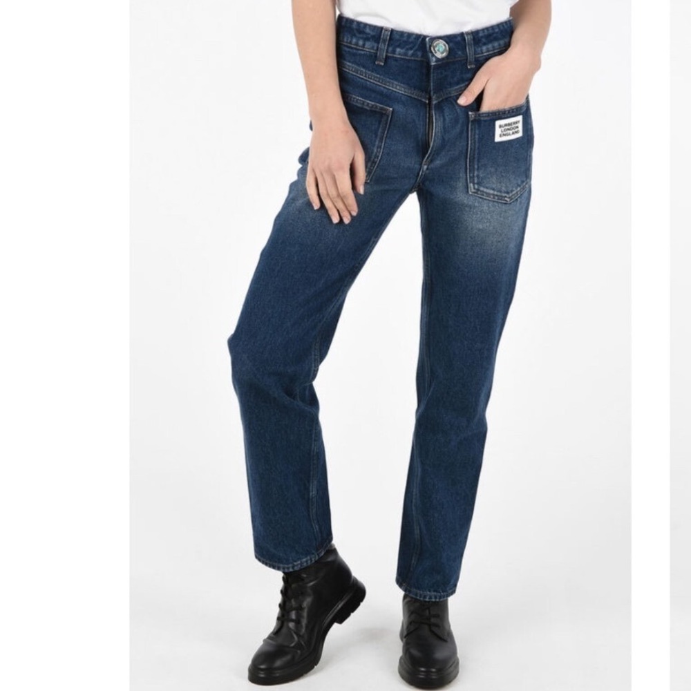 BURBERRY Unstructured Monik Straight Fit Designer Denim Jeans  27 Made In Italy